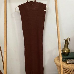 Forever 21 brown knit maxi dress